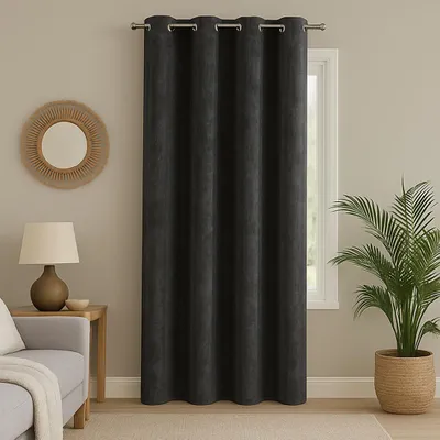 Imagen del producto de Cortina de tela, color antracita, modelo "Pharaon", 140x250 cm