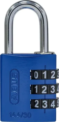 Produktbild von Zahlen-Hangschloss 144/30 blau Lock-Tag