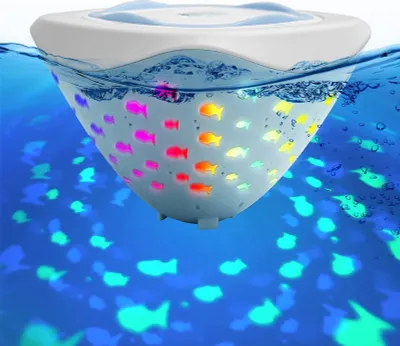 Produktbild von Poolbeleuchtung Fisch Projektions Bad Licht LED, Wasserdichtes Badewannenlicht, Badespielzeug mit Licht, Teichbeleuchtung
