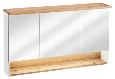 Obrázok produktu pre Zrkadlová skrinka Nástenná skrinka Kúpeľňová skrinka so zrkadlom 120 cm LED osvetlenie