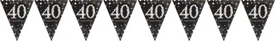 Produktbild von Amscan Girlande Funkelnd 40.Geburtstag 396 cm