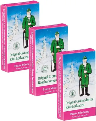Produktbild von Original Crottendorfer - 3er Set Räucherkerzen Räucherkegel - Bunte Mischung