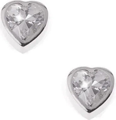 Produktbild von Kinder Ohrstecker Herz: Silber Kinderschmuck mit Kristall