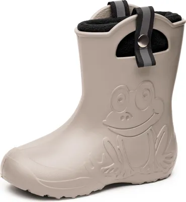 Produktbild von Ladeheid Kinder Federleichte Gummistiefel Thermo Fütterung Mädchen Jungen Rutschfest Regenstiefel Kinder Regenschuhe LA-CA-Frog245 (Gelb, 34/35 EU)