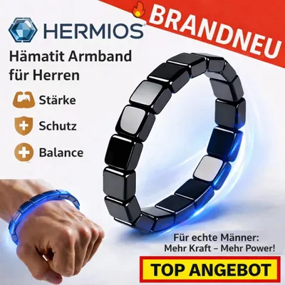 Produktbild von HERMIOS™ Hämatit Armband für Herren - Zurück zur Manneskraft & maximaler Stärke!