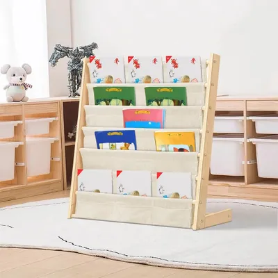 Immagine prodotto di Elzusha - Scaffale per libri per bambini con 6 livelli, ideale per l'organizzazione