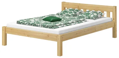 Produktbild von Einzelbett Bettrahmen 120x200 Futonbett Kieferbett Massivholz natur Zubehör wählbar V-60.38-12ohne Zubehör