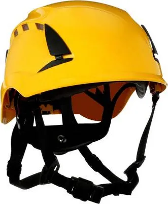 Image de 3M SecureFit X5002VE-CE Casque de protection ventilé, avec détecteur d'UV Jaune EN 397, EN 12492, EN 50365 (X5002VE-CE)