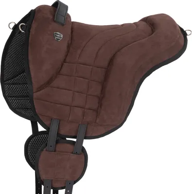 Produktbild von Equinate Reitpad Harper aus synthetischem Wildleder Pony Braun