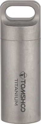 Produktbild von TOMSHOO Titan-Medizinflasche, tragbare kleine Medizinflasche, wasserdichte Medizinflasche, tragbare Erste-Hilfe-Tablettenflasche, Größe M