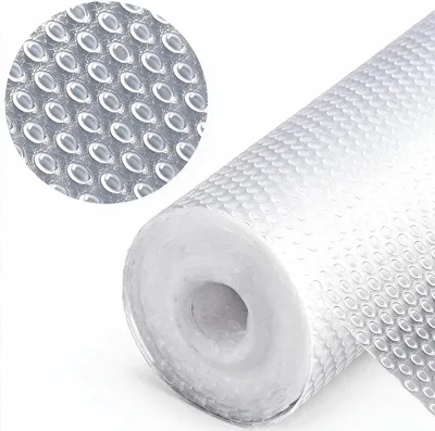 Produktbild von 50×600 cm transparente Eva-Schubladenmatte – nicht klebend, rutschfest mit 70 Klebestreifen für Küche, Kühlschrank und Regale