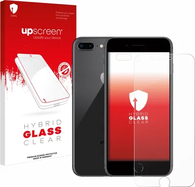 Produktbild von upscreen Schutzglas für Apple iPhone 8 Plus (Display+Kamera) Schutzfolie Panzer Folie Glas Display Schutz klar