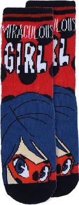 Produktbild von Miraculous Ladybug Kinder Antirutsch-Socken, 1 Paar, rot, Größe:23-26