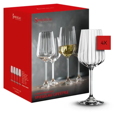 Produktbild von Weißweingläser – Set mit 4 Stück – 440 ml – Kristallglas – Für Weißwein und festliche Anlässe