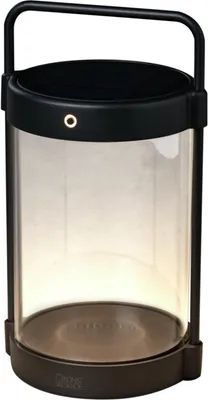 Produktbild von Konstsmide Solar-LED Laterne Crotone | schwarz | Indoor/Outdoor | Aluminum/Glas  | 2 Lichtfarben | Sensor integriert | Akkulaufzeit bis zu 20h | 7822-750