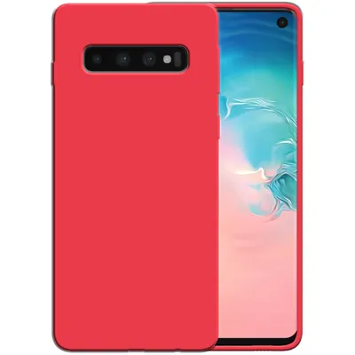 Image de Smartphonica Étui en silicone pour Samsung Galaxy S10
  Plus avec intérieur souple - Rouge