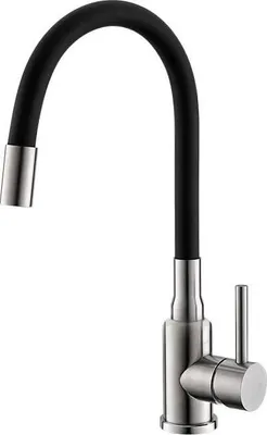 Immagine prodotto di Rubinetto da cucina Alveus Flexa, beccuccio flessibile, cartuccia in Vetroceramica, nero satinato