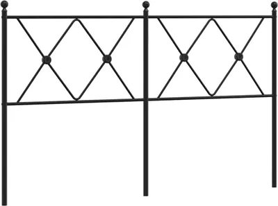 Produktbild von vidaXL Ersatz-Kopfteil Metall Schwarz 137 cm