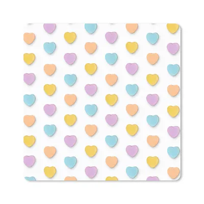 Produktbild von MuchoWow® Mauspad Mousepad Pastell - Muster - Herz 20x20 cm - Mousepads - Maus Mat - Pad - Mausunterlage - Desk Mat - Bureauartikeln