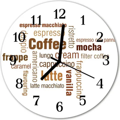 Produktbild von Glasuhr Wanduhr Küchenuhr Echt-Glas 30fi cm Kaffee braun