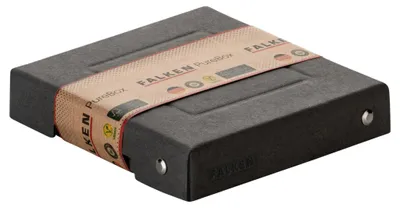 Produktbild von Aufbewahrungsbox Schwarz, 12 x 12 x 2,5 cm, mit Deckel,Pappe, genietet