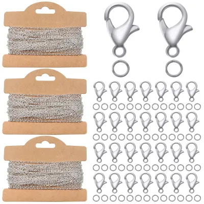Image de Solidchoice - Collier en argent de 15 mètres avec 60 fermoirs et 90 maillons