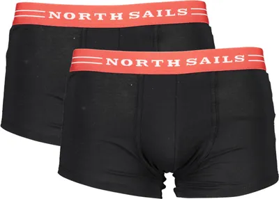 Produktbild von Doppelpack Herren Boxershorts Schwarz mit Kontrastbund und Logo