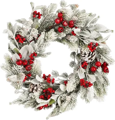 Produktbild von House of Seasons Belfort Weihnachtskranz - Ø40 cm - Grün