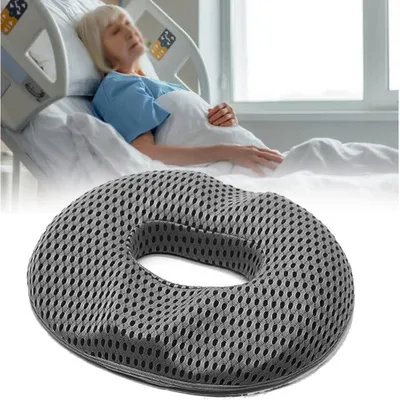 Produktbild von Orthopädisches Sitzkissen Rund, Steißbeinkissen aus Memory Schaum, Anti-Dekubitus-Stuhlkissen