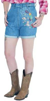 Produktbild von Queen Kerosin Denim Shorts - Western 3XL