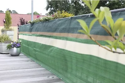 Produktbild von Balkonbespannung PE 90 x 300 cm grün/beige