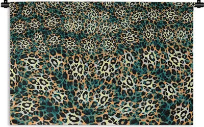 Produktbild von MuchoWow® Wandteppich Wandbehang Leopardenmuster - Design - Tiere 60x40 cm Tapisserie Dekoration Wandtuch - Wanddekorationen