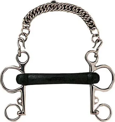 Obrázok produktu pre Hispano Hipica Pelham Mullen bit z tvrdej gumy strieborný 12,5 cm strieborný 12,5 cm