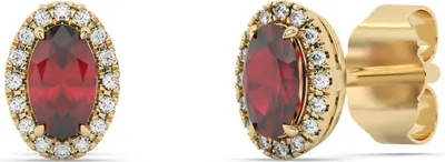 Produktbild von Diam Addict Ohrring 585 Gelbgold mit im Labor gezüchteten Diamanten und Rubin