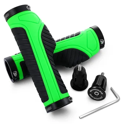 Produktbild von Fahrradgriffe Lenkergriffe Ergonomisch MTB Gummi Rutschfest Lock-On Grün 22,2mm