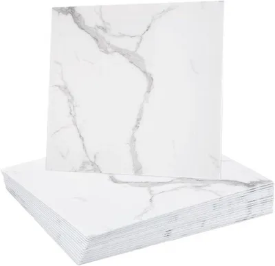 Produktbild von PVC Wandbekleiding 30x30 cm, Wasserfest, Weiss mit Grau Muster, Bad, Küche, Wohnzimmer