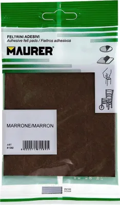Image de Feutre adhésif 100 x 100 mm. (blister 1 pièce) Marron