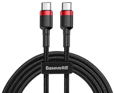 Produktbild von Baseus Cafule, 2 m, USB C, USB C, 0,48 Gbit/s, Schwarz, Rot
