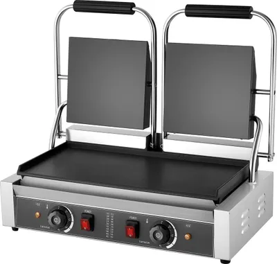 Produktbild von Gewerbliche Panini-Presse Grill Sandwichmaker Grillplatte 48 x 23 cm