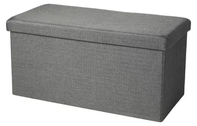 Obrázek produktu pro DOCHTMANN Taburet skládací s úložným prostorem tmavě šedý 76x38x38cm