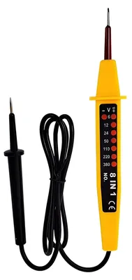 Immagine prodotto di Tester di tensione - Tester di tensione 8 in 1 - 6-380 V - Tensione alternata e continua - Indicazione di polarità