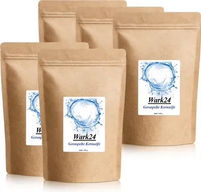 Produktbild von Wark24 geraspelte Kernseife 1kg ohne Farb und Konservierungsstoffe (5er Pack)