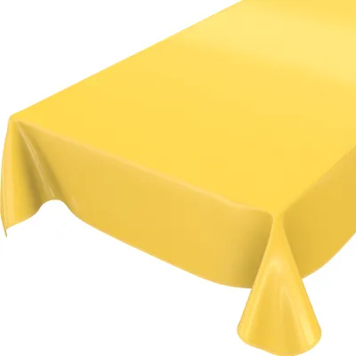 Produktbild von Tischdecke Wachstuch PVC abwaschbar Einfarbig Gelb 100x140cm Band