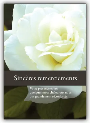 Produktbild von Elegante Trauer Dankeskarte, französisch: Sincères remerciements