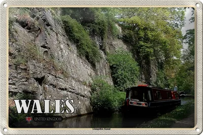 Produktbild von Blechschild Reise 18x12cm Wales United Kingdom Llangollen Kanal