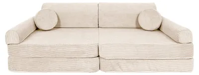 Zdjęcie produktu dla 8-częściowa modułowa sofa dziecięca z aksamitu SLIMCORD z pianką OEKO-TEX do zabawy