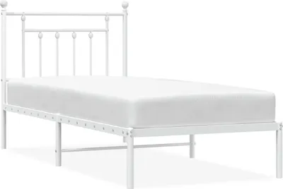 Obrázok produktu pre vidaXL Detská posteľ s čelom kovová biela 80x200 cm