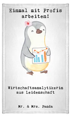 Produktbild von Mr. & Mrs. Panda Handtuch Wirtschaftsanalytikerin Leidenschaft - Weiß - Geschenk, gäste wc, Gästehandtuch 30x50, Gästetuch, Klein, buntes