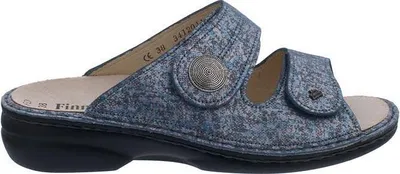 Produktbild von Finn Comfort Sansibar Pantolette, Classic - Linie, Jeans, bedr. Nubukleder, Wechselfußbett 2550-288124 41