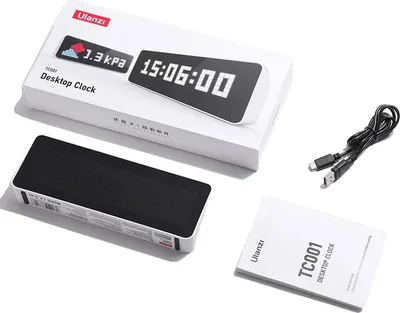 Image de Horloge numérique, écran LED personnalisable, minuteur de productivité, TC001